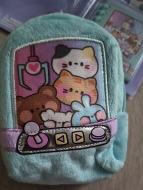 Claire's Mini Backpack Plush Key Chain Notebook Pen Eraser Supplies New
